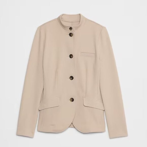 NEW Banana Republic Knit Pique Blazer  Size M BLACK - Picture 3 of 4